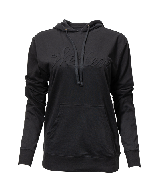 Weller Embossed Black Hoodie

