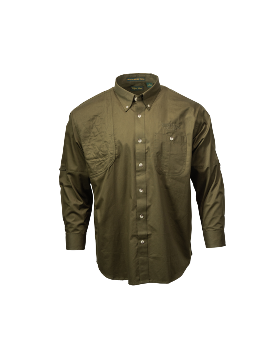 Buffalo Trace Green Hunting Shirt with Quilted Shoulder
