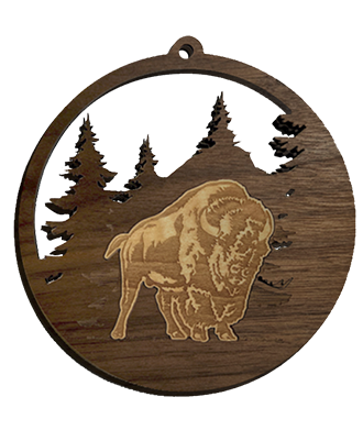 Buffalo Trace Walnut Buffalo Ornament