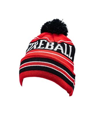 Fireball Winter Pom Hat - Red, White & Black