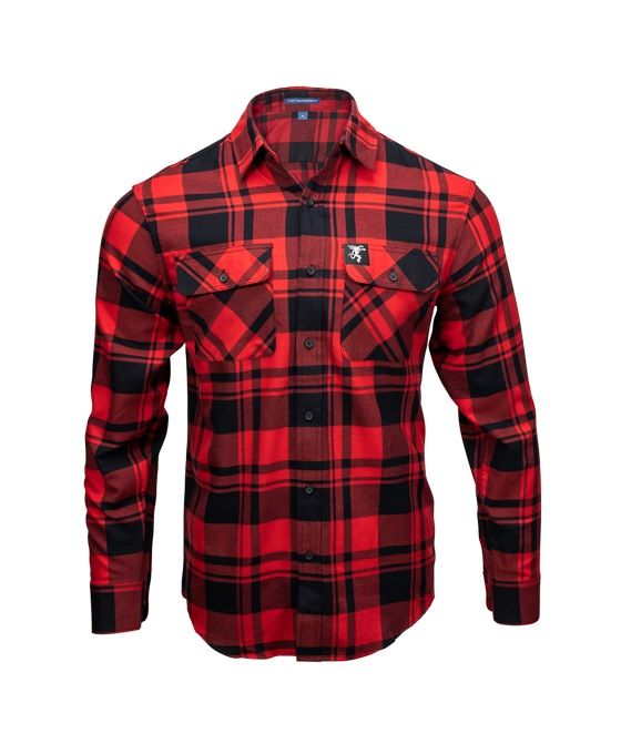 Fireball Unisex Red & Black Flannel Shirt