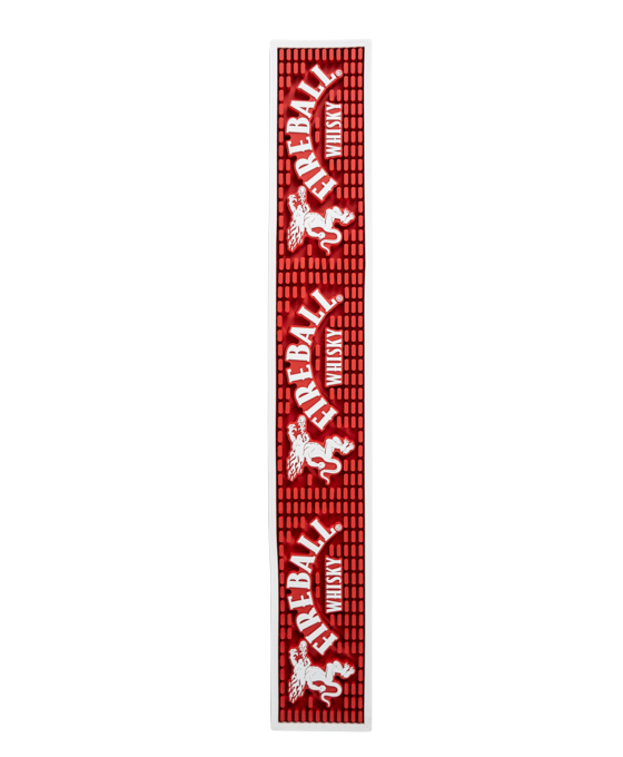 Red Fireball Whisky Logo Bar Rail Mat